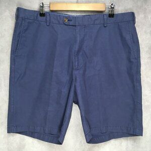 Peter Millar Mens‎ Shorts Blue size 38 Flat Front Pockets Pima Cotton Casual